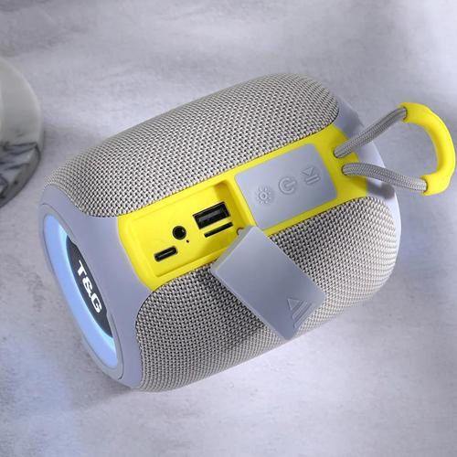 Колонка портативна з RGB підсвічуванням та ремінцем TG655 5W Сірий - фото 4 Колонка портативна з RGB підсвічуванням та ремінцем TG655 5W Сірий - фото 4