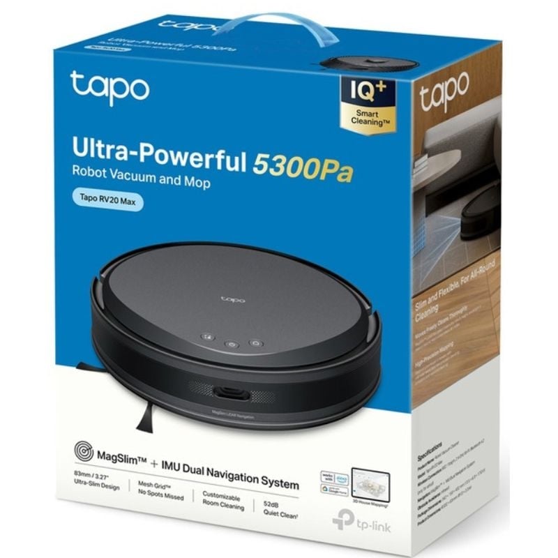 Робот-пылесос TP-Link Tapo RV20 Max 2600 мАч Black (tf1051) - фото 12 Робот-пылесос TP-Link Tapo RV20 Max 2600 мАч Black (tf1051) - фото 12