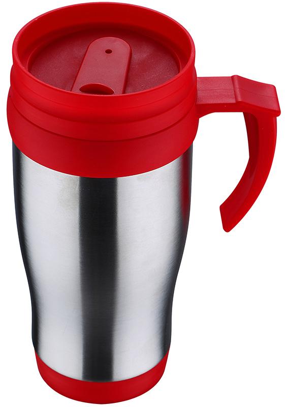 Термокружка Renberg Life Rhythm 400 мл с ручкой Красный