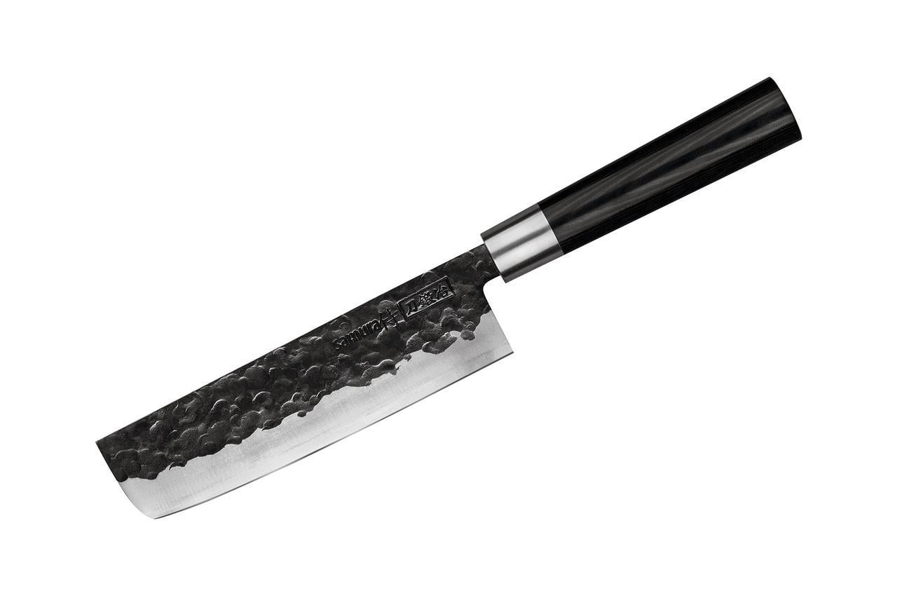 Топор кухонный овощной Накири Samura 58 HRC AUS-8 всадной кованый нержавеющая сталь 168 мм Черный (2388118740)