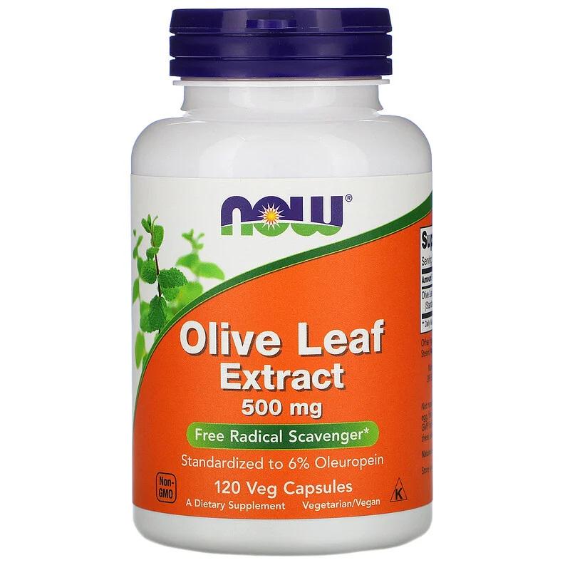 Екстракт оливи NOW Foods Olive Leaf 500 мг 120 Veg Caps