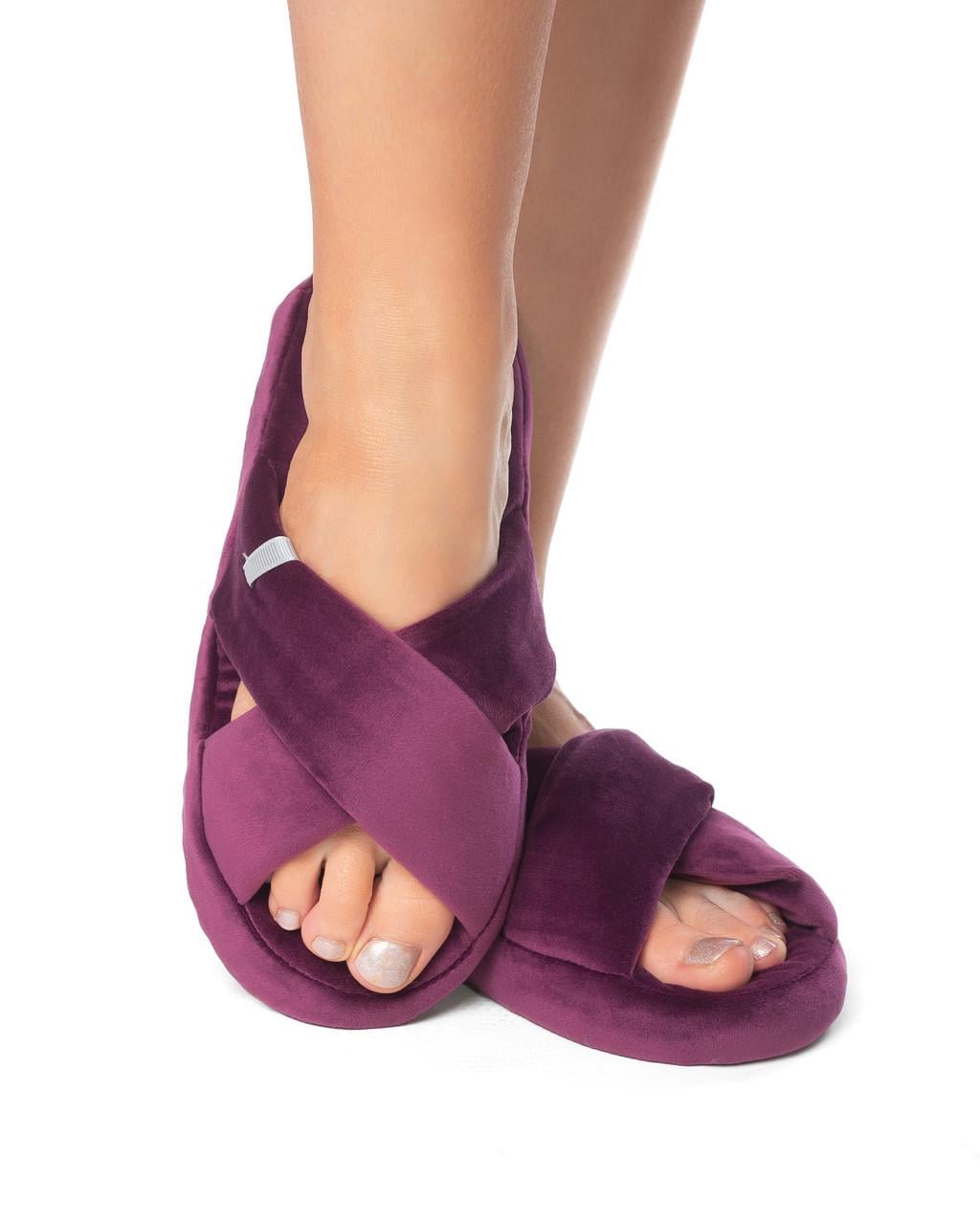 Тапочки домашние велюровые Бордовый (1767378209)