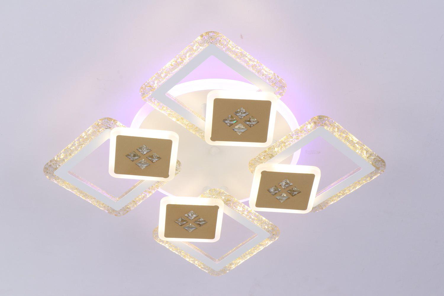 Люстра светодиодная с пультом Valeso V K39940-4+4+1 White/Gold (000036406) - фото 3 Люстра светодиодная с пультом Valeso V K39940-4+4+1 White/Gold (000036406) - фото 3