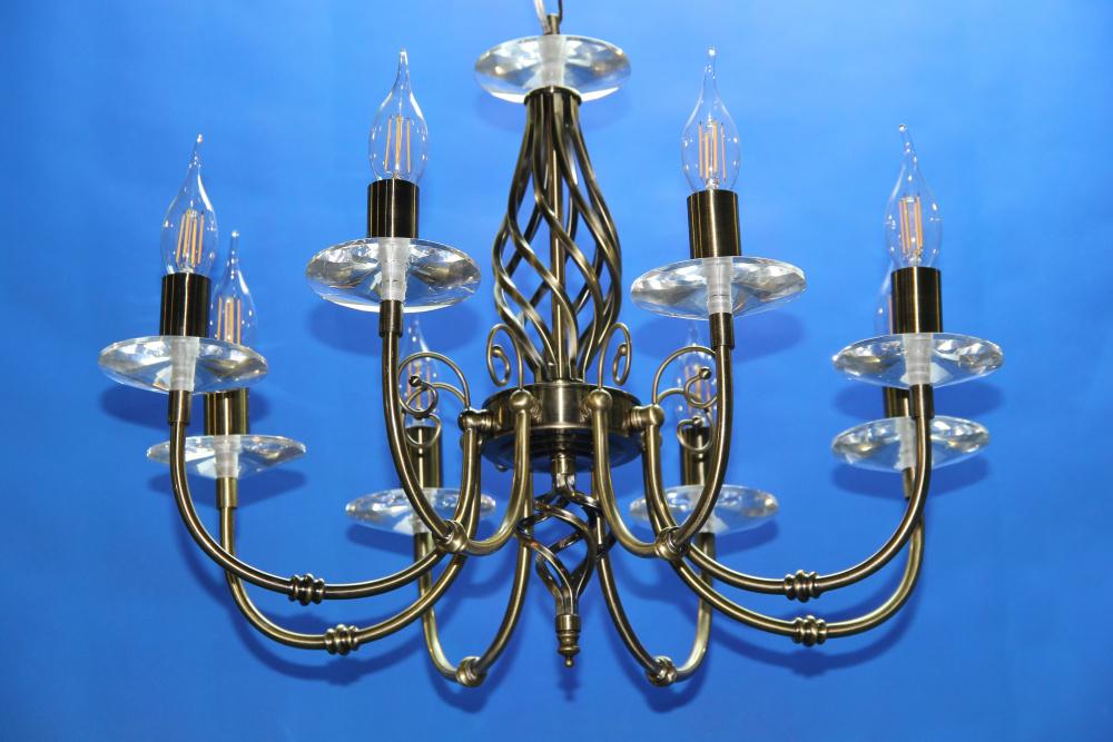 Люстра свеча Ray L2117/8B AB (IR006690)