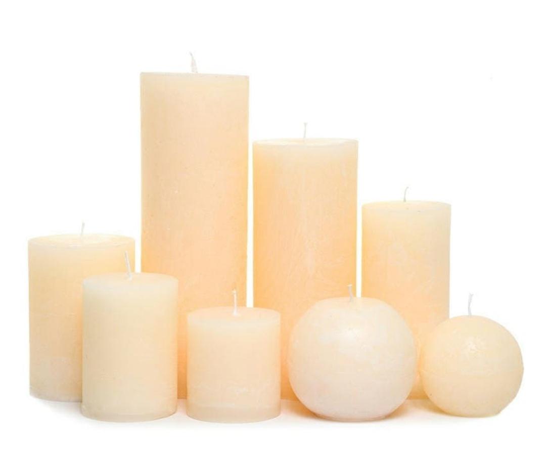 Набор парафиновых свечей Бежевый - фото 3 Набор парафиновых свечей Бежевый - фото 3