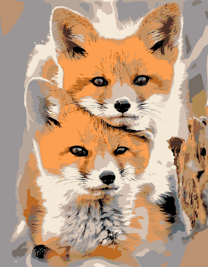 Картина по номерам Rosa Start Лисы 35x45 см (Az1-4823098537953)