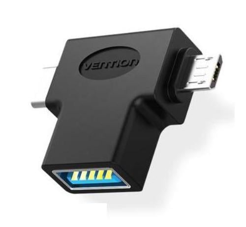 Перехідник Vention USB 3,1 Type-C/USB 3,0 OTG AF/microUSB B м (CDIB0)