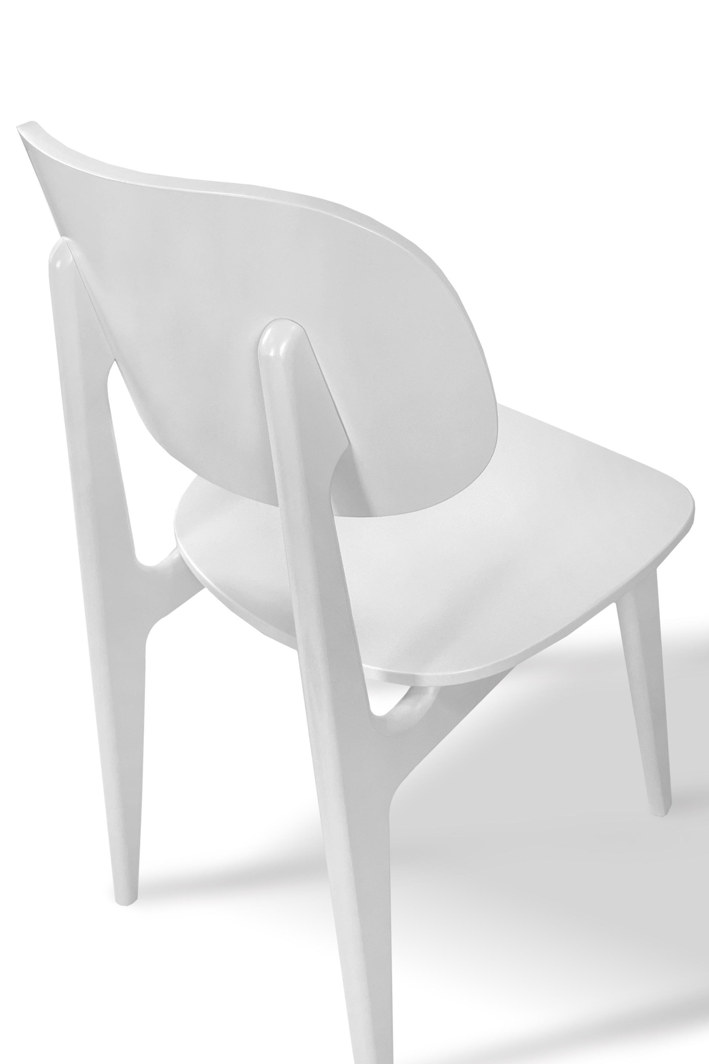 Стілець для кухні та вітальні Колібрі Лула 450х840х530 мм Білий (GAА0055536) - фото 4 Стілець для кухні та вітальні Колібрі Лула 450х840х530 мм Білий (GAА0055536) - фото 4