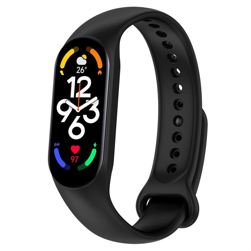 Силіконовий ремінець BeCover для Xiaomi Mi Smart Band 7 Black (707476)