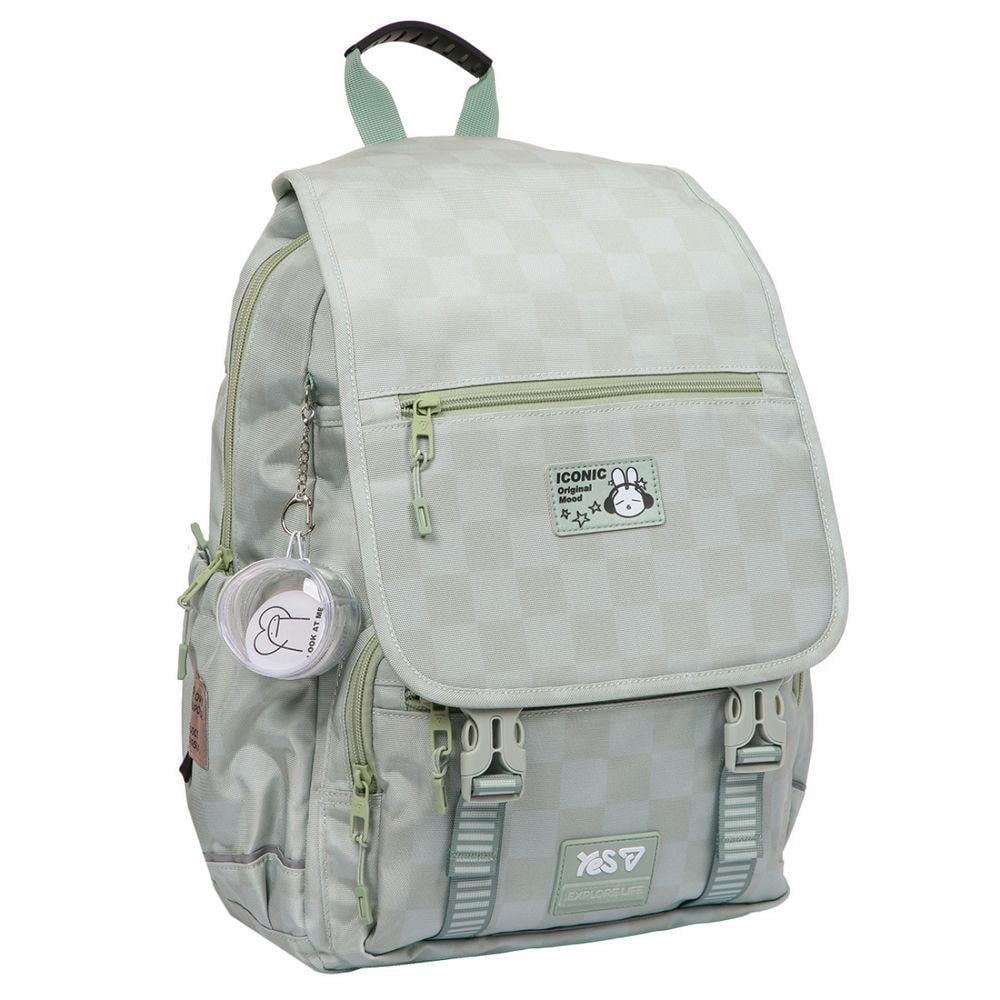 Рюкзак шкільний YES Iconic 43,5x29x16 см 20,2 л Зелений (550485)