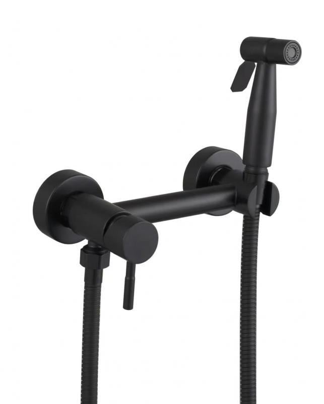 Комплект гігієнічного душу зі змішувачем Lidz Aria 02O-BES Black (FRRS00049517)