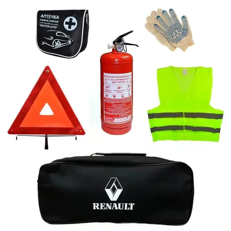 Набор автомобилиста AUTOMIX Р25 Renault огнетушитель 2 кг/знак аварийной остановки/аптечка/жилет