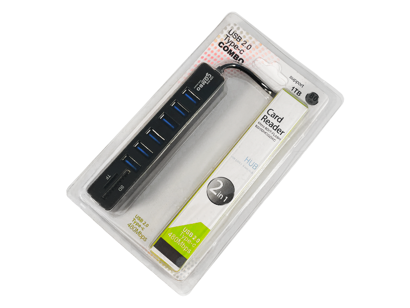 USB-хаб на 6 портов USB 3.0 с кардридером (65882805)