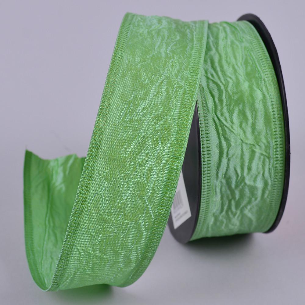 Лента тафта жатая 4 см 10 ярдов Зеленый (1491-191)
