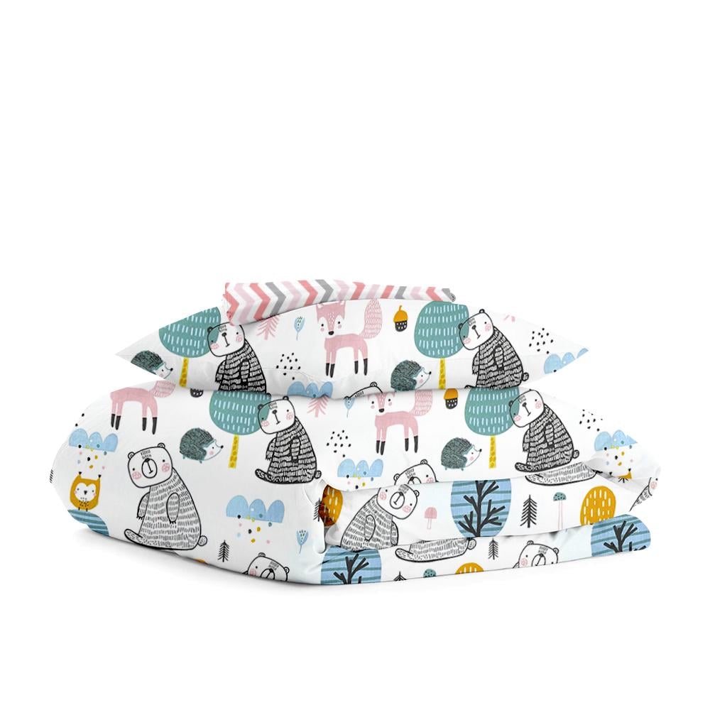Подростковое постельное белье ANIMALS FOREST ZIG GREY ROSE