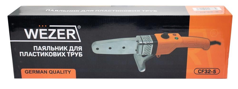 Сварочный комплект для ППР труб Wezer CF-32-5 800 Вт с парными насадками Ø20/32 (1644905998) - фото 3 Сварочный комплект для ППР труб Wezer CF-32-5 800 Вт с парными насадками Ø20/32 (1644905998) - фото 3