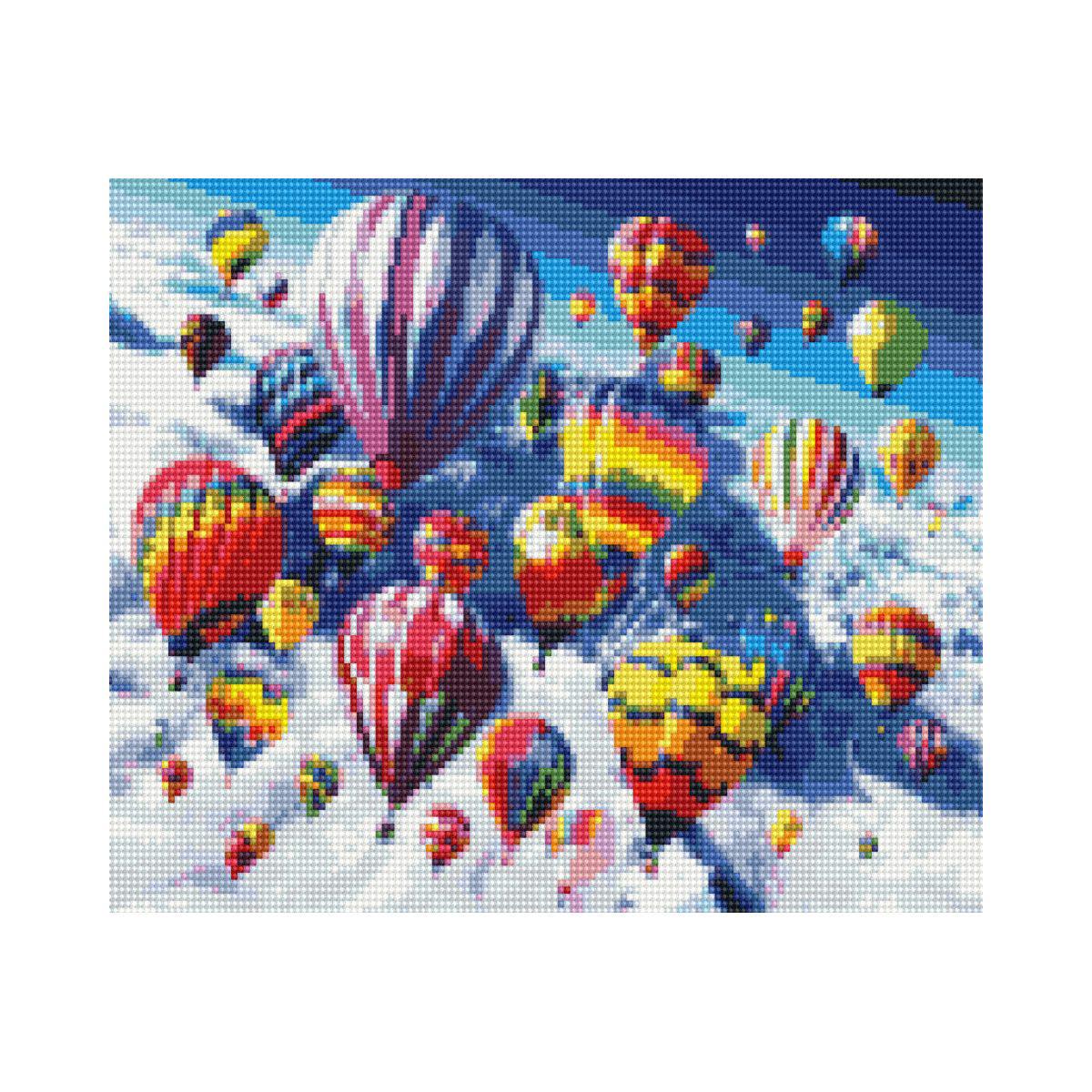 Алмазная мозаика Strateg Шары - легче воздуха 30х40 см (Str-HX036)