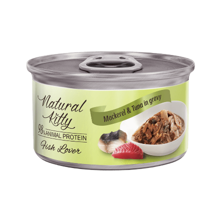 Корм влажный для кошек Natural Kitty с диким тунцем и скумбрией в соусе 70 г