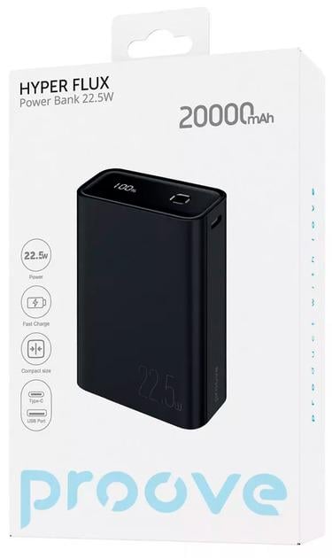 Повербанк Proove Hyper Flux 22.5W 20000mAh Black