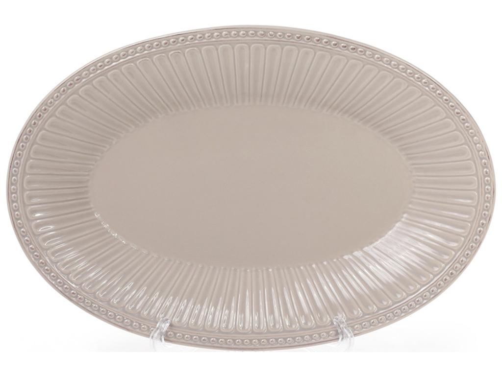 Блюдо керамическое овальное 33,8 см Бежевый (BDI-545-309)