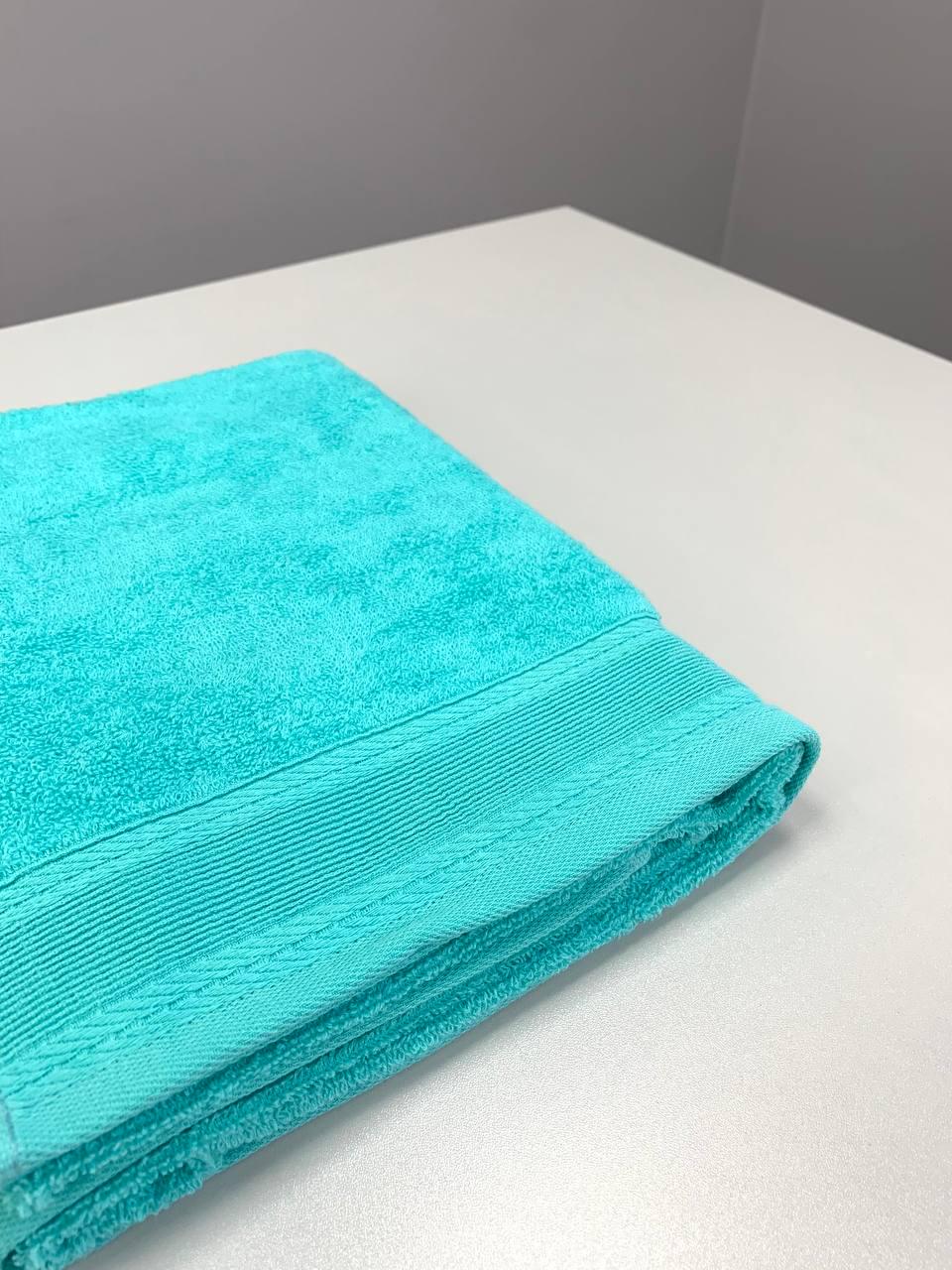 Рушник махровий з бордюром 400г/м2 70х140 см Бірюзовий (9900192) - фото 7