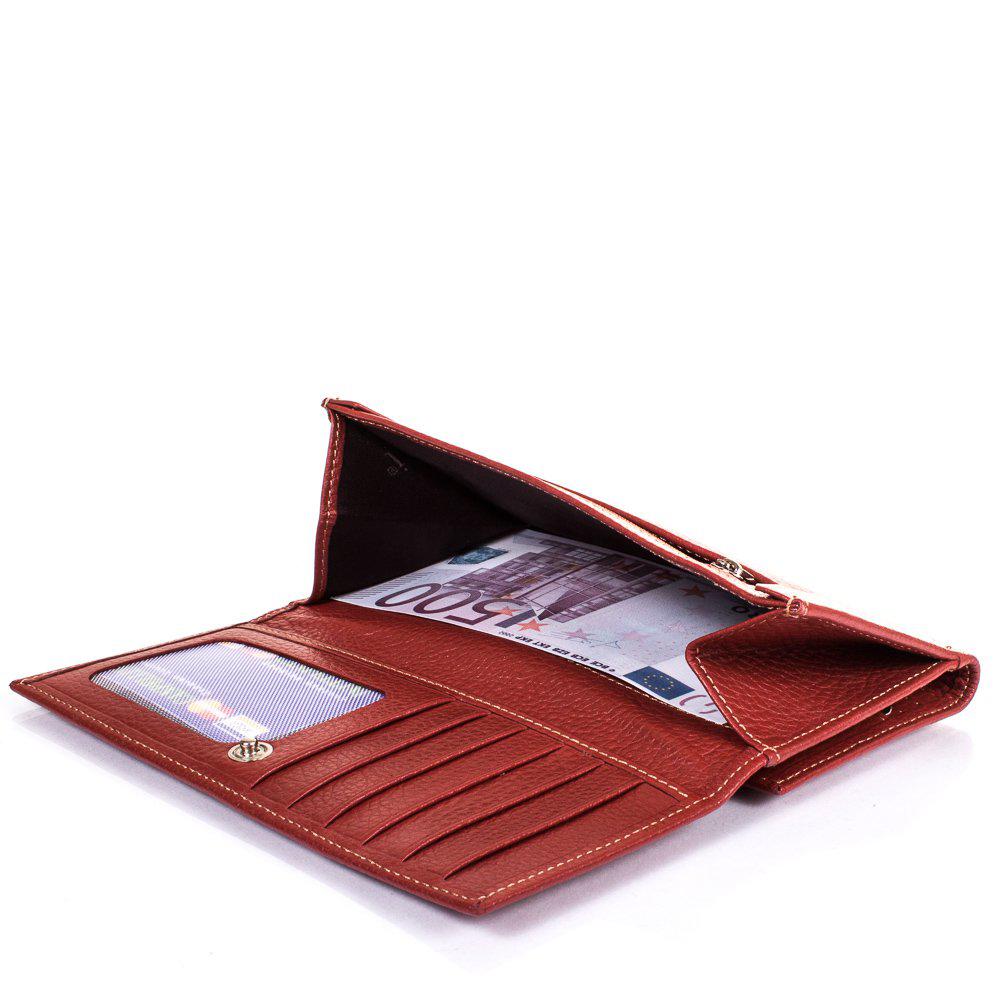 Кошелек женский кожаный CANPELLINI 8900 Красно-оранжевый - фото 6