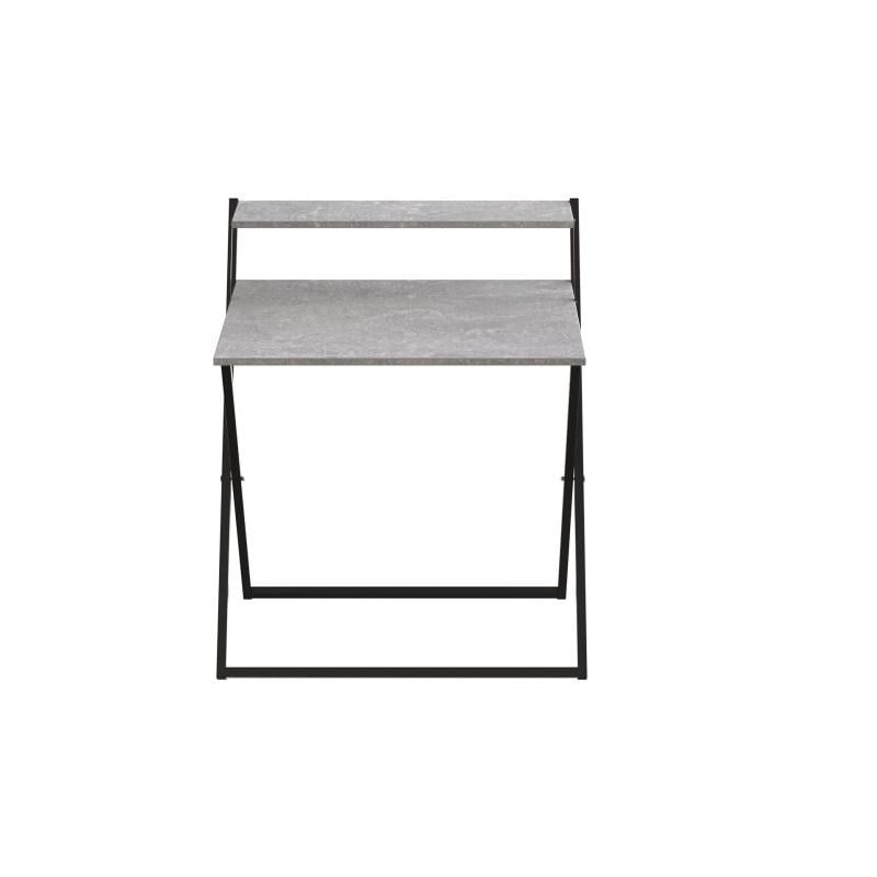 Стіл трансформер Ferrum-decor Kompakt 2 метал/ДСП 16 мм Чорний/Бетон (FRD-104696) - фото 4 Стіл трансформер Ferrum-decor Kompakt 2 метал/ДСП 16 мм Чорний/Бетон (FRD-104696) - фото 4