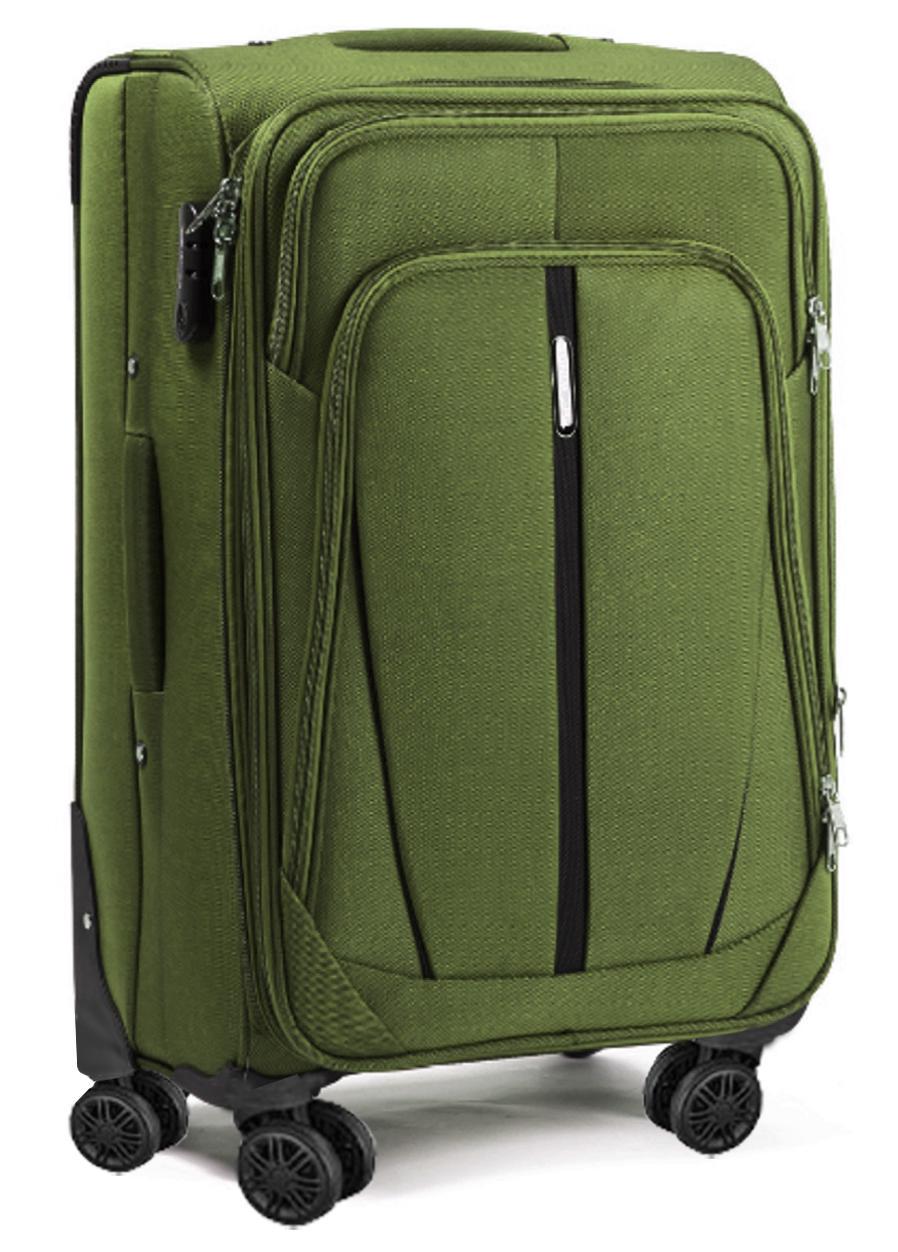 Валіза тканинна Wings 1706 середня 4 колеса Оливковий (Vt00254)