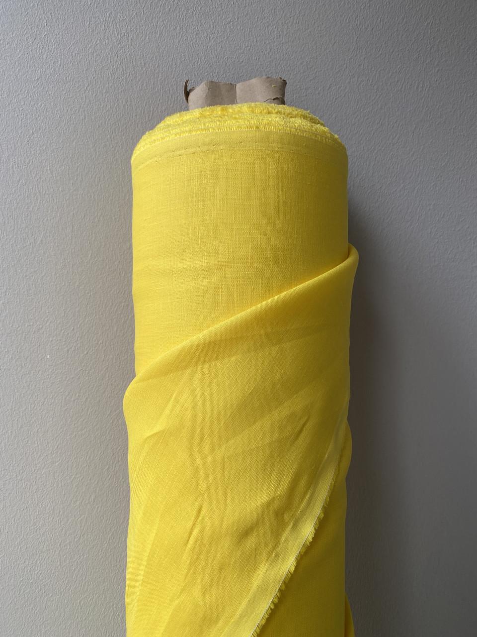 Ткань LINEN PLUS 100% лен 143 см 163/539 Желтый - фото 7 Ткань LINEN PLUS 100% лен 143 см 163/539 Желтый - фото 7