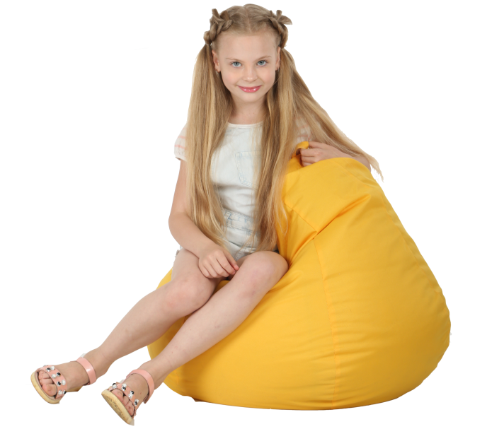 Крісло-мішок безкаркасне із внутрішнім чохлом 60х90 см Жовтий (21783999) - фото 3 Крісло-мішок безкаркасне із внутрішнім чохлом 60х90 см Жовтий (21783999) - фото 3