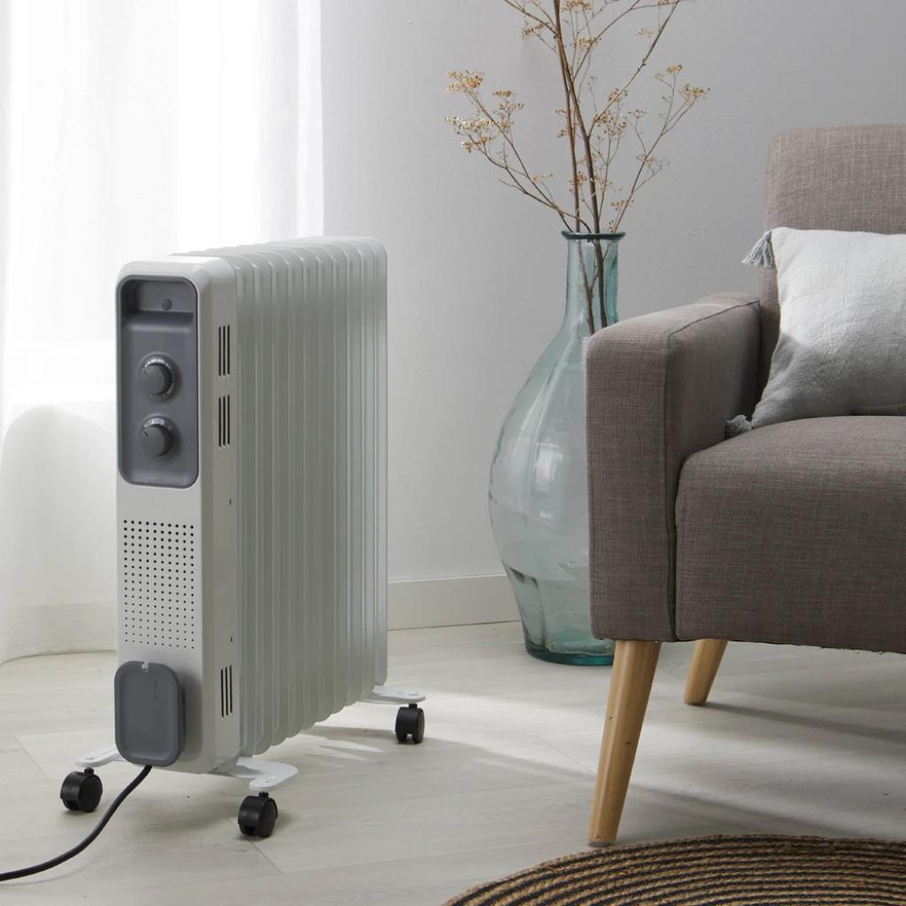 Масляний обігрівач 7 секцій 1500 Вт до 15 м2 Білий - фото 2