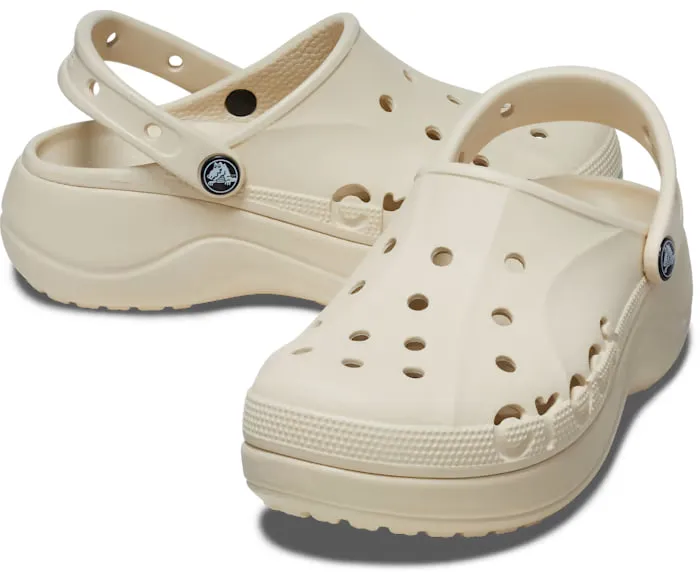Сабо жіночі Crocs Baya Clog Platform Bone Бежевий (28665)