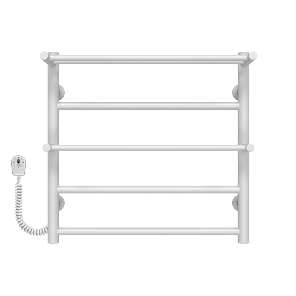 Полотенцесушитель электрический Deffi Терма Плюс П5 EF16 левое подключение нержавеющая сталь 500х500 мм Белый (C.TA.50.50.5.EWL5)