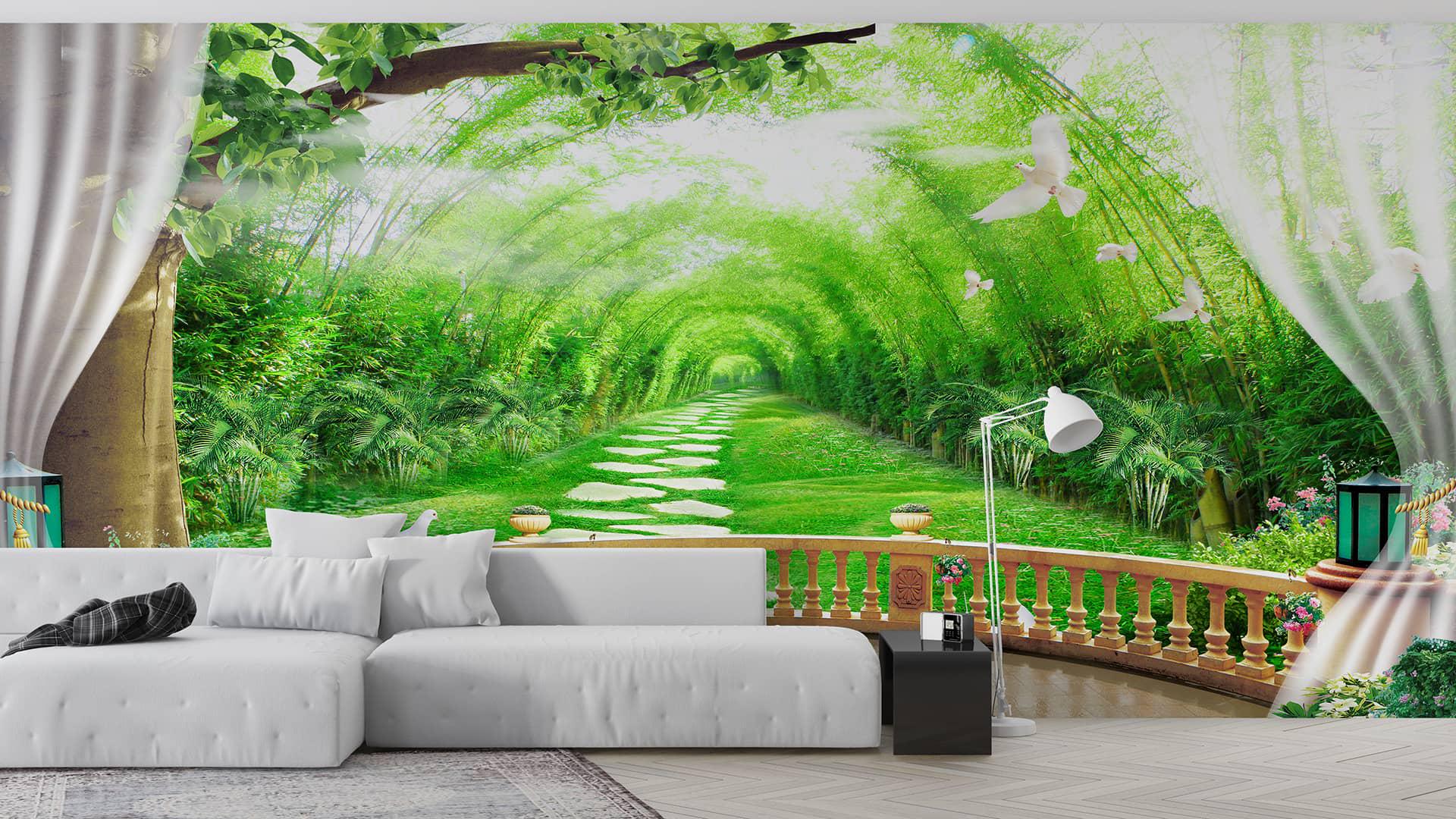Фотообои флизелиновые Styleo Print-walls Путь в сказочный сад 0392 350х270 см (Pw-0392/3)