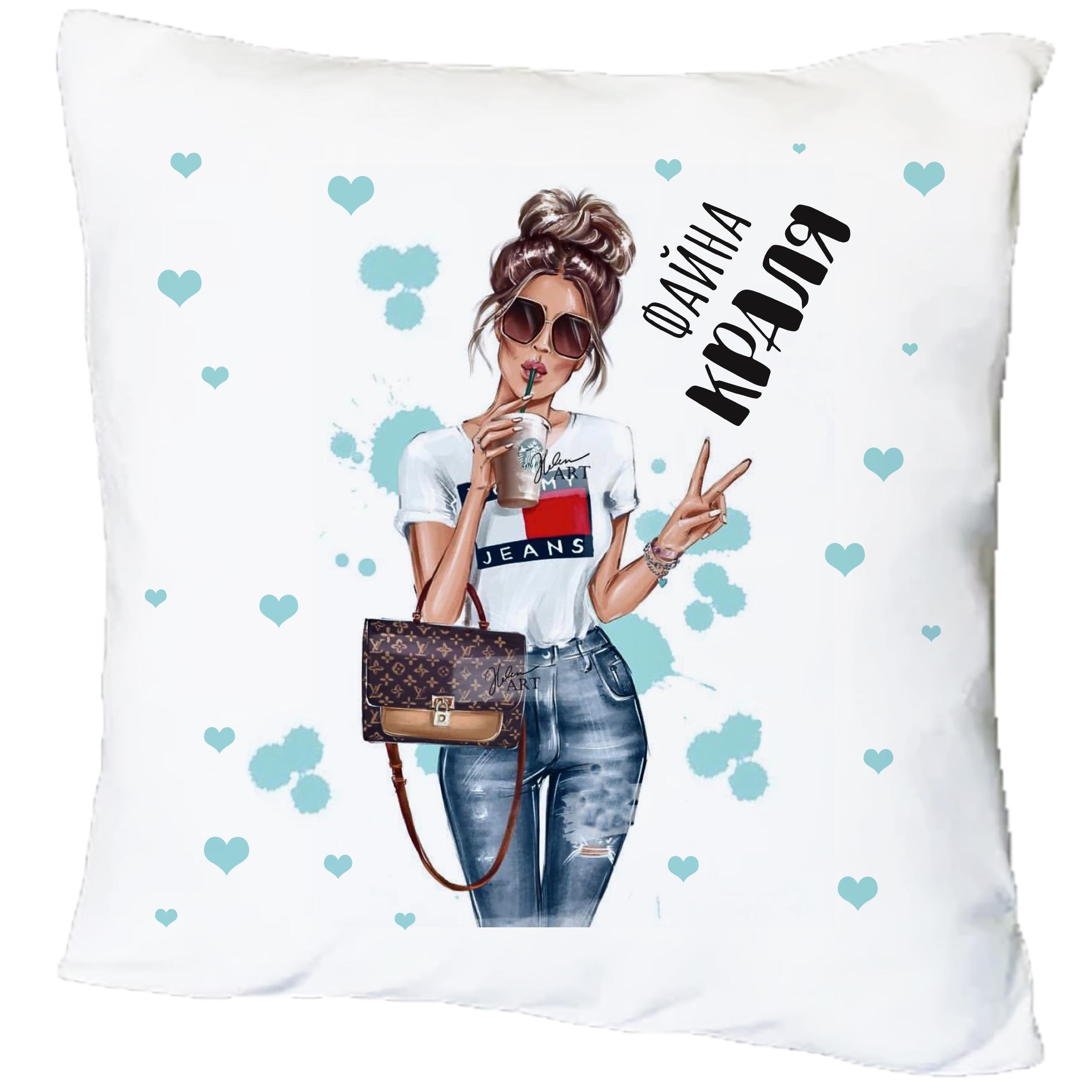 Подушка с принтом "Файна краля" (19001) Подушка с принтом "Файна краля" (19001)