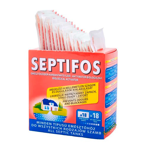 Бактерии для септика и выгребной ямы Септифос 648 г 18 пакетиков (3502) - фото 1 Бактерии для септика и выгребной ямы Септифос 648 г 18 пакетиков (3502) - фото 1