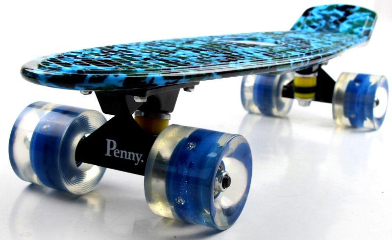 Пенниборд Penny Board Military с рисунком и светящимися колесами (400) - фото 4