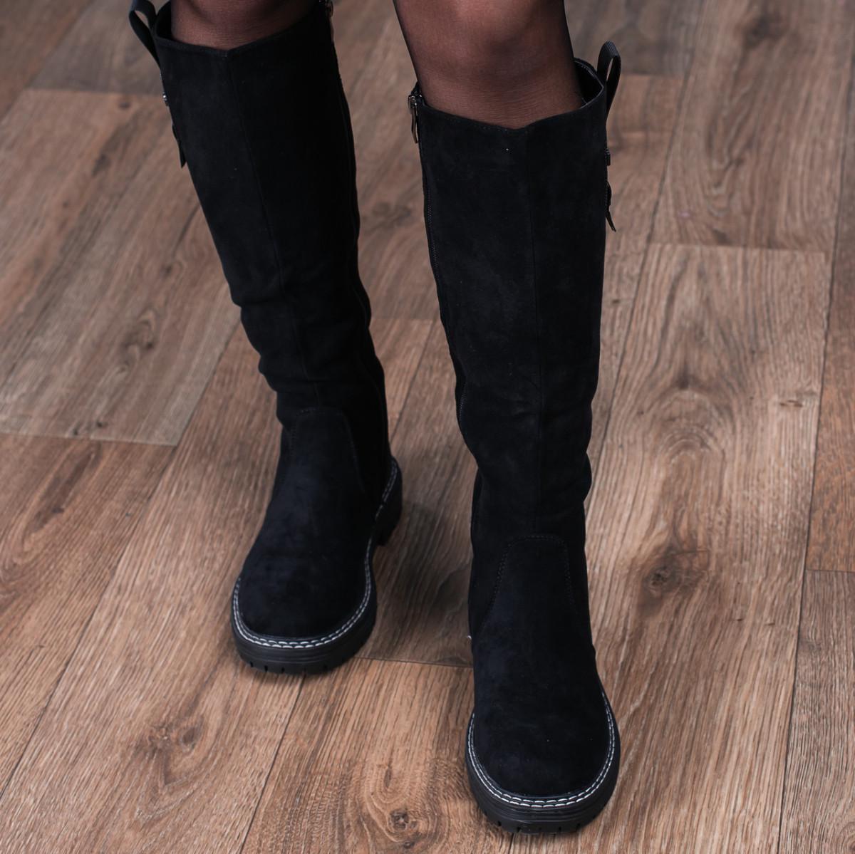 Ботфорти жіночі зимові Fashion р. 39 25 см Чорний (3414) - фото 6 Ботфорти жіночі зимові Fashion р. 39 25 см Чорний (3414) - фото 6