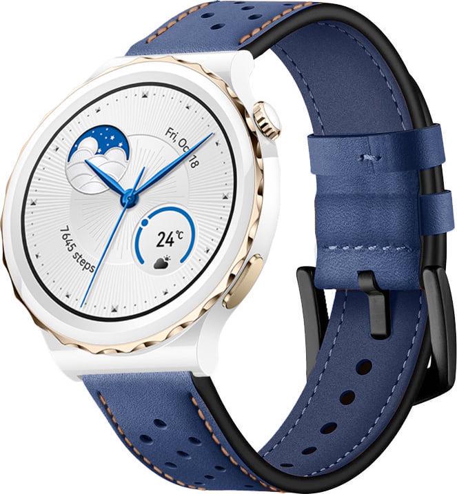 Ремінець шкіряний Classico для Huawei Watch GT3 Pro 43 мм Blue (37977-28)