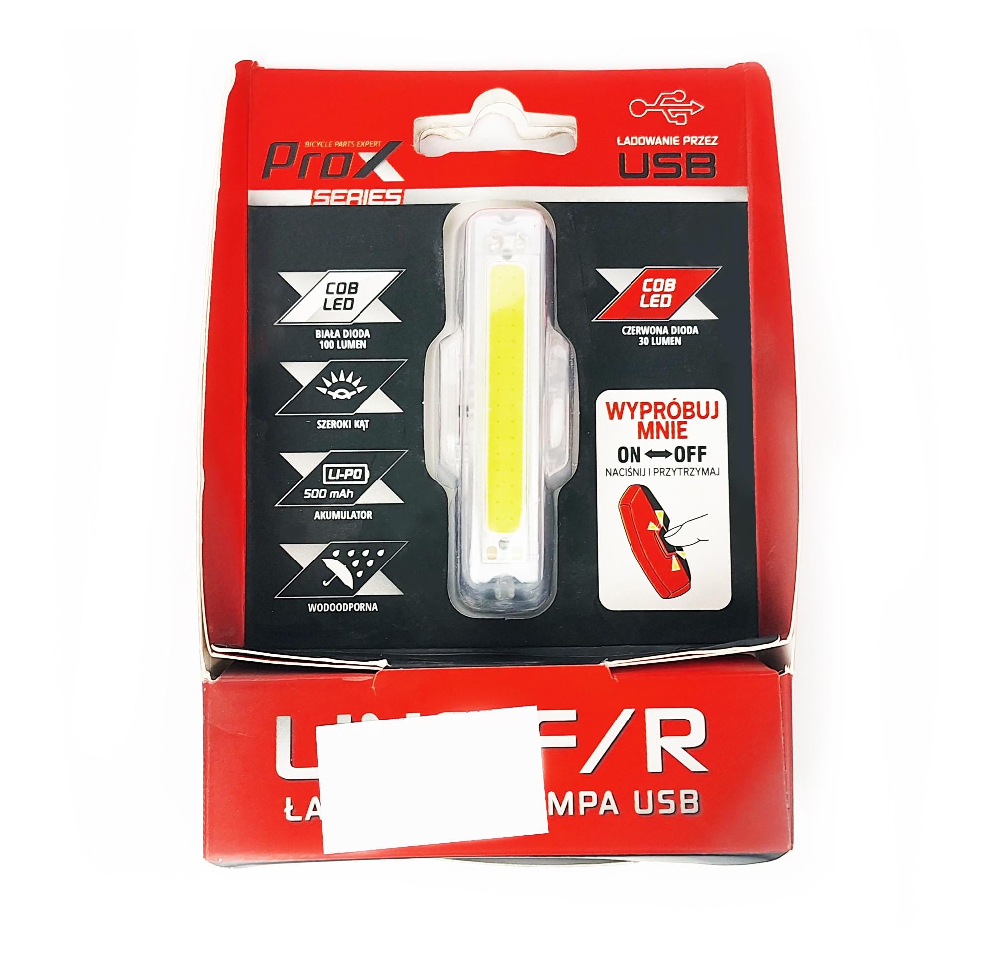 Велосипедна фара передня Proх Line F USB 32 Led 100 Lm білий