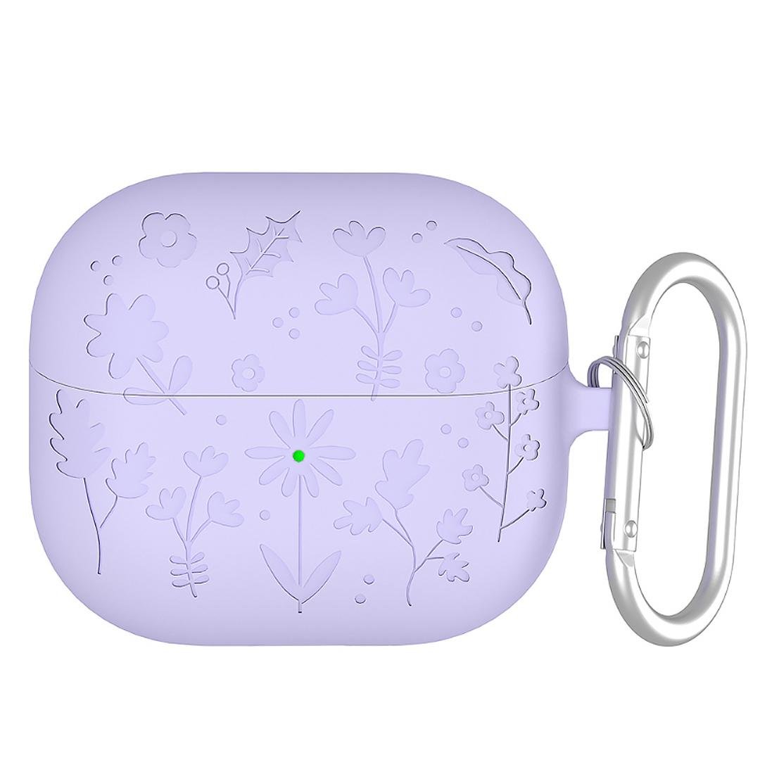 Чохол для навушників Flowers HMU для Samsung Galaxy Buds 3 R530/Buds 3 Pro R630 силіконовий Light Purple (ECR_8987) - фото 1