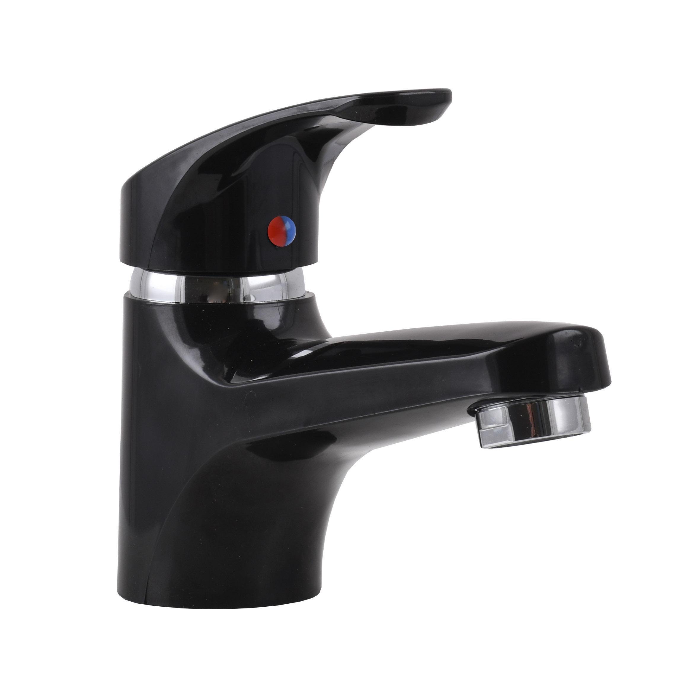 Смеситель для умывальника Bravo BO-11-101 термостойкий пластик Черный (24353)