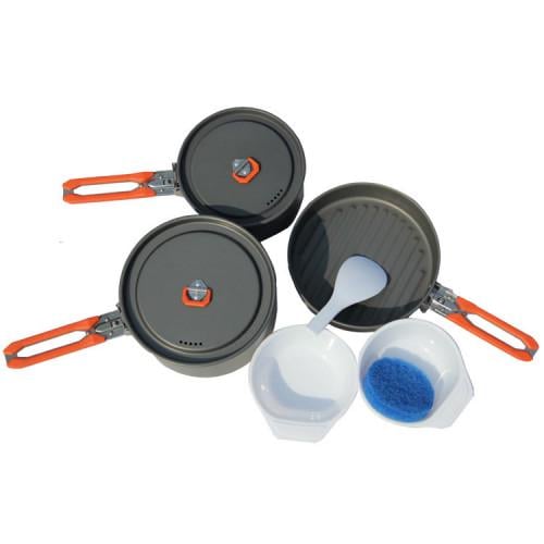 Набор посуды портативной Feast 3 из анодированного алюминия (540477)