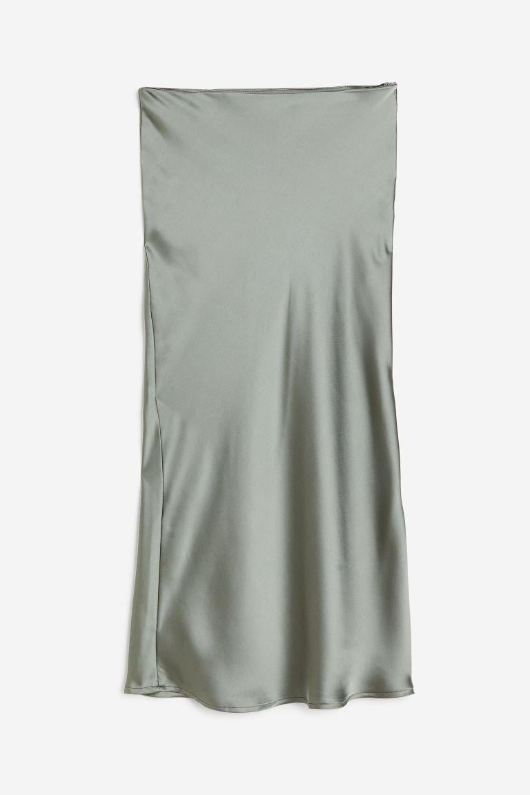 Юбка атласная р. 40 Оливковый (1178208wer)