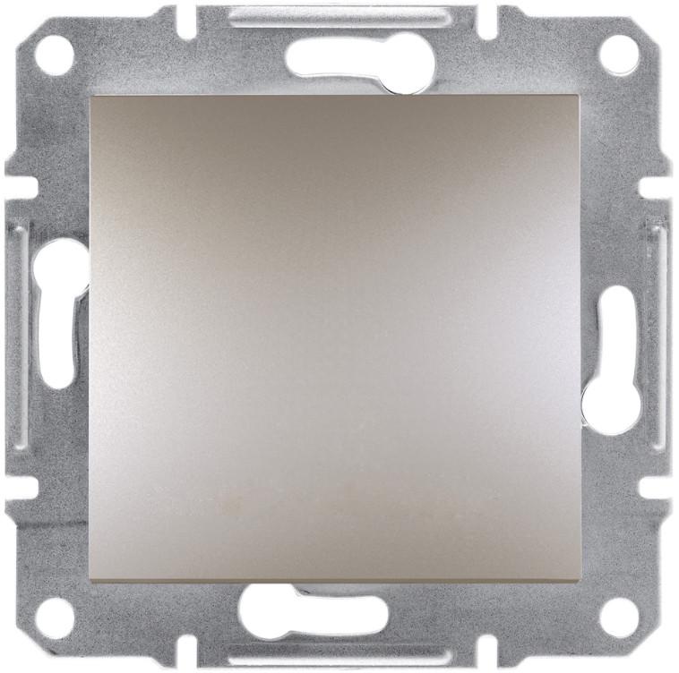 Выключатель Schneider Electric Asfora одноклавишный IP44 с рамкой самозажимной ABS Бронзовый (EPH0100269)