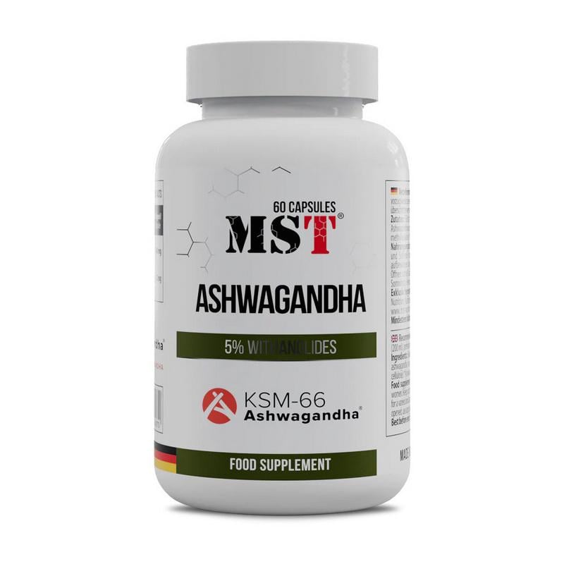 Ашваганда KSM-66 MST Ashwagandha KSM-66 60 капс.