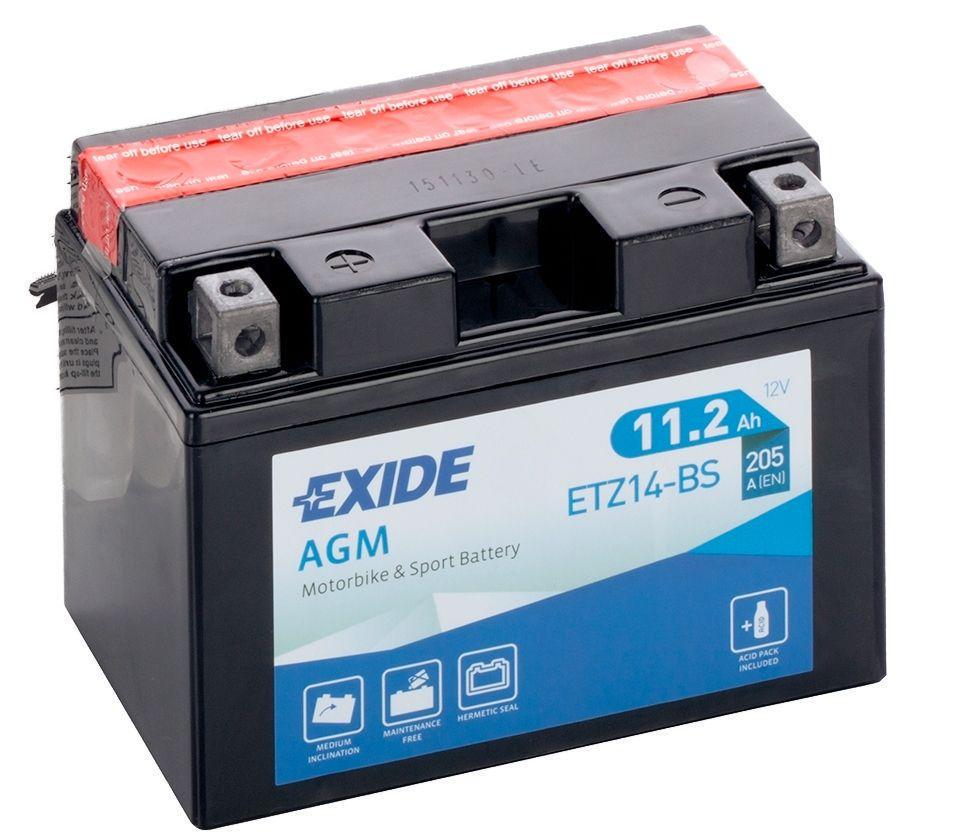 Аккумулятор мото EXIDE AGM EN ETZ14-BS 6СТ-11,2Ah 205а (90479)