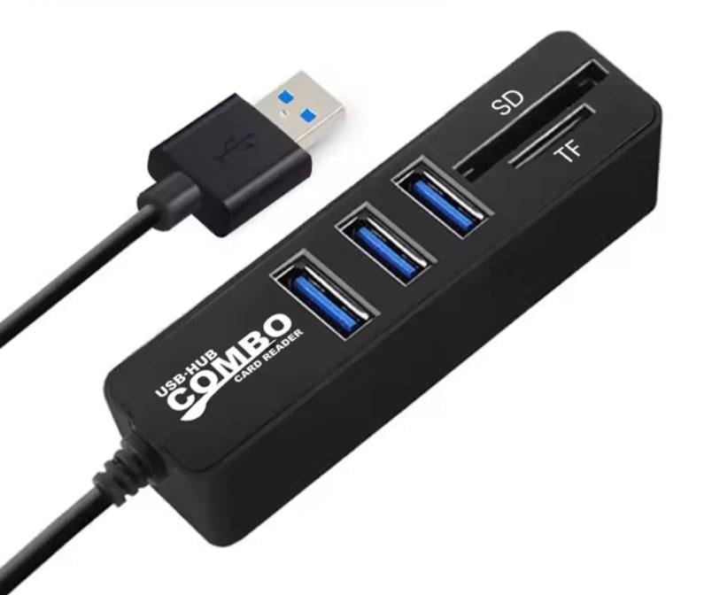 USB-концентратор Combo USB 2.0 HUB с картридером SD/TF