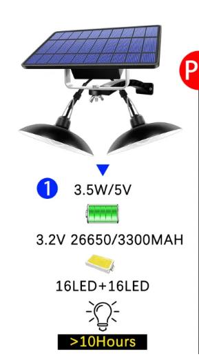 Освещение на солнечной батарее 16 LED 520 Lm для улицы - фото 7