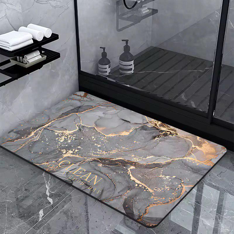 Коврик антискользящий Marmur диатомитовый 60х40 см Серый (KD012Marmur6040) Коврик антискользящий Marmur диатомитовый 60х40 см Серый (KD012Marmur6040)